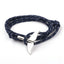 Silver Fish Tail Anchor Style Layered Unisex Bracelet