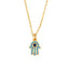 Hamsa Evil Eye Hand of Fatima Blue Eye Necklace for Women