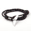 Silver Fish Tail Anchor Style Layered Unisex Bracelet