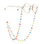 Fashion Multi-purpose Gold Jelly Color Round Beads Glasses Chain