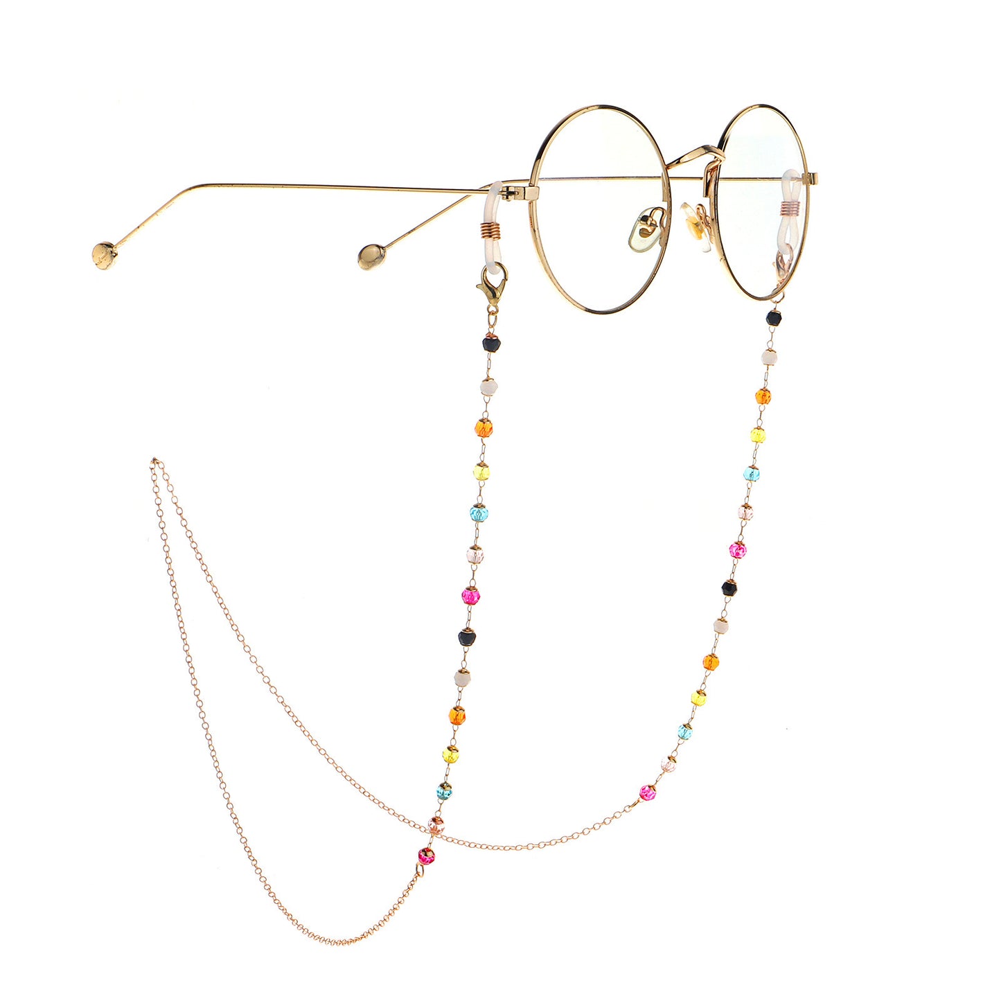 Colorful Crystal Handmade Eyeglasses Chain for Reading Glasses