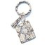 Fashion Snakeskin PU Leather Tassel Keychain Bracelet Wallet