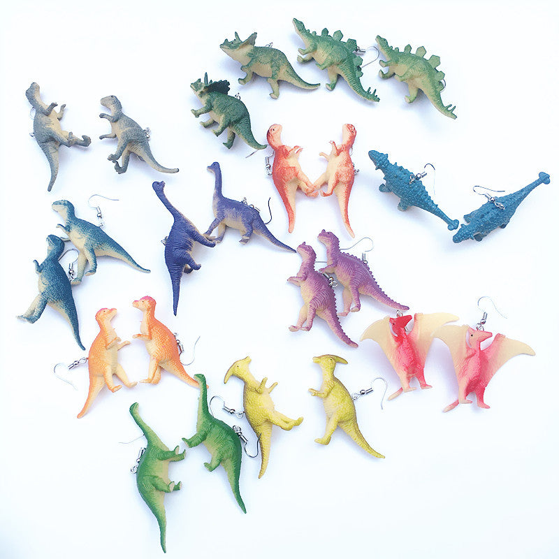 Cartoon Style Dinosaur Resin Three-dimensional Children Unisex Drop Earrings 1 Pair