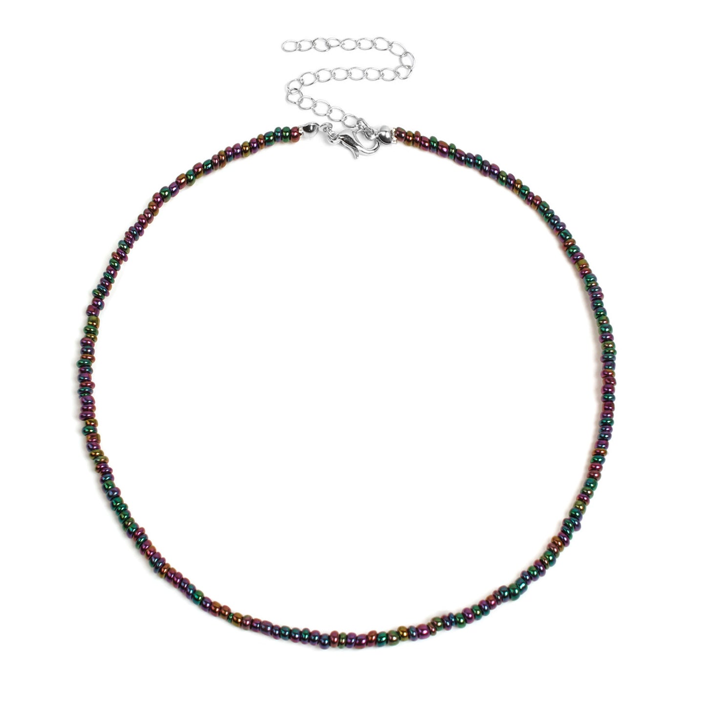 Ethnic Geometric Seed Bead Bohemian Choker Necklace for Women