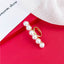 Women's Geometric Water Droplet Rhinestone Pearl Scarf Pendant Accessory