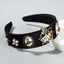 Luxury Bee Rhinestone & Pearl Baroque Wide Headband