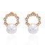 Korean Fashion Pearl Rhinestone Love Star Earrings