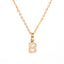 New Fashion 26 Letter Alphabet Pendant Necklace with Diamond Clavicle Chain