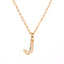 New Fashion 26 Letter Alphabet Pendant Necklace with Diamond Clavicle Chain