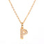 New Fashion 26 Letter Alphabet Pendant Necklace with Diamond Clavicle Chain