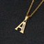 Fashion Letter Zircon Inlay Titanium Steel Initial Necklace