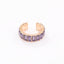 Fashion Vintage Colored Diamond C-shaped Ear Cuff Earrings