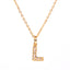 New Fashion 26 Letter Alphabet Pendant Necklace with Diamond Clavicle Chain