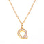 New Fashion 26 Letter Alphabet Pendant Necklace with Diamond Clavicle Chain