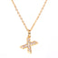 New Fashion 26 Letter Alphabet Pendant Necklace with Diamond Clavicle Chain