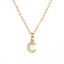 New Fashion 26 Letter Alphabet Pendant Necklace with Diamond Clavicle Chain