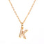 New Fashion 26 Letter Alphabet Pendant Necklace with Diamond Clavicle Chain