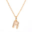 New Fashion 26 Letter Alphabet Pendant Necklace with Diamond Clavicle Chain