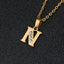 Fashion Letter Titanium Steel Necklace Inlay Zircon Stainless Steel Necklaces