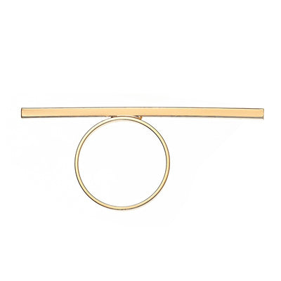 Geometric Statement Women's Long Ring - Minimalist and Bold Design