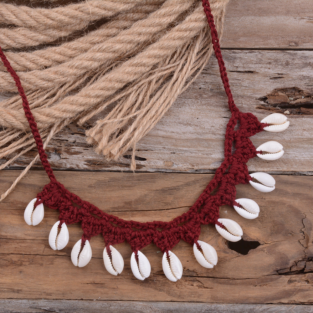 Bohemian Shell Braid Women's Choker Necklace