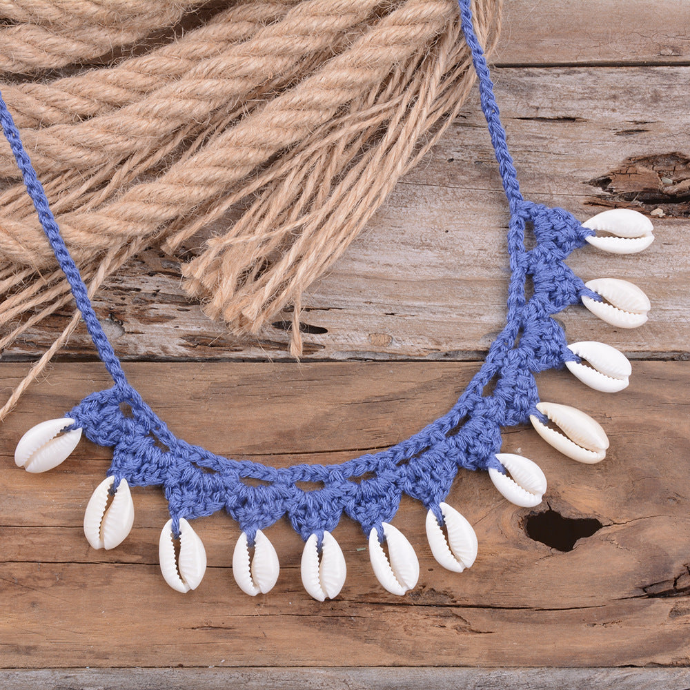 Bohemian Shell Braid Women's Choker Necklace