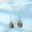 Korean Shell Abalone Resin Water Drop Earrings