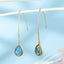 Korean Shell Abalone Resin Water Drop Earrings