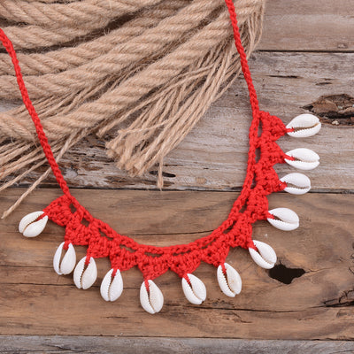 Bohemian Shell Braid Women's Choker Necklace