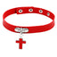 Punk Gothic Cross PU Leather Choker Necklace