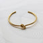 Fashion Minimalist Titanium Steel Knot Bangle Bracelet Plated in 18K Gold