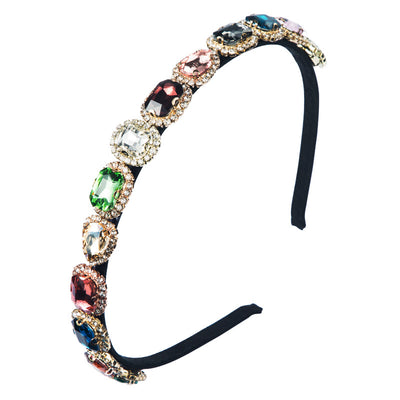 Korean Fashion Retro Glass Diamond Hair Band - Thin Edge Hair Accessory