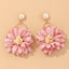 Fashion Concise Layered Petals Exaggerated Alloy Earrings For Women