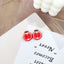 1 Pair Cute Fruit Resin Plating Women's Ear Studs with 3D Strawberry Pineapple Design