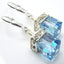 Fashion Square Alloy Plating Inlay Artificial Gemstones Women'S Drop Earrings 1 Pair