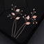 Korean Simple Bridal Alloy Leaf Pearl Handmade Hairpin