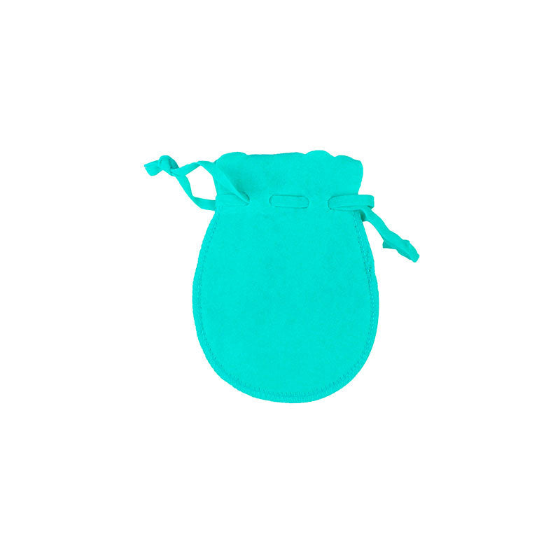 Simple Solid Color Flannel Drawstring Jewelry Gift Bags