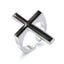 Retro Punk Style Black Big Cross Ring Gothic Alloy Ring