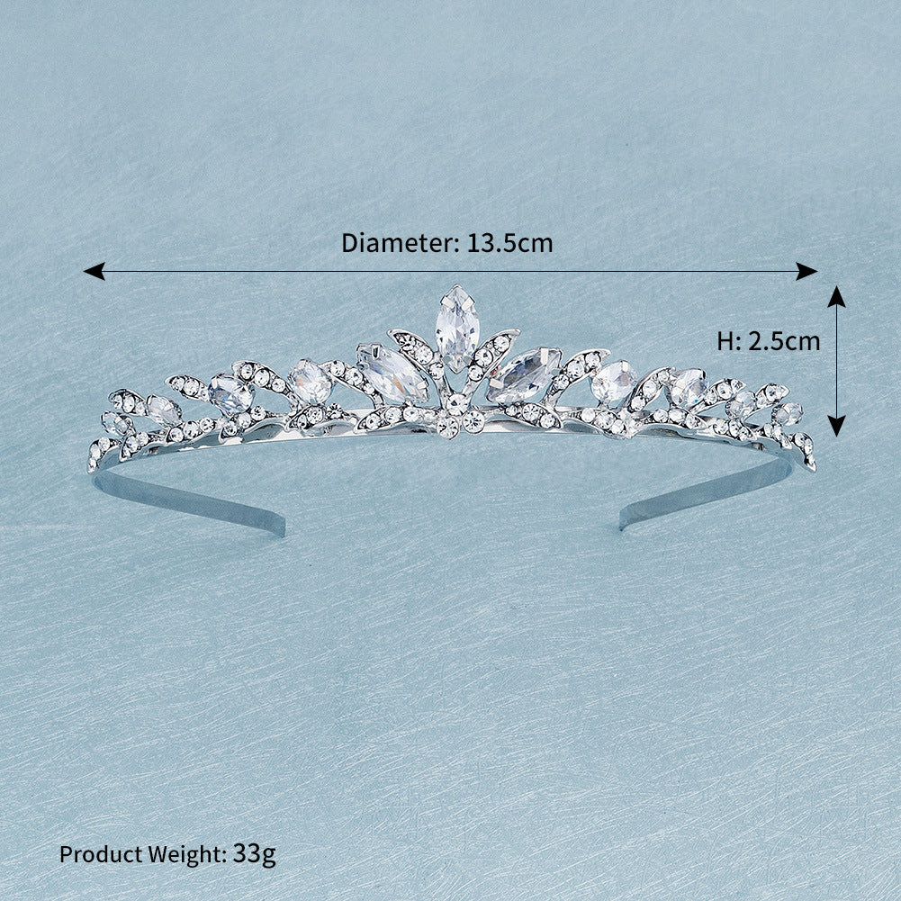 Korean Bridal Wedding Accessories Zircon Crown Headband for Party Dress