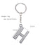 Fashion Alphabet Rhinestone Keychain Pendant - Unisex Metal Letter Accessory