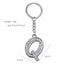 Fashion Alphabet Rhinestone Keychain Pendant - Unisex Metal Letter Accessory