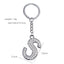 Fashion Alphabet Rhinestone Keychain Pendant - Unisex Metal Letter Accessory