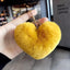 Cute Heart Shaped Plush Keychain for Bags and Cars