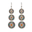 Bohemian Dripping Oil Round Long Earrings