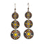 Bohemian Dripping Oil Round Long Earrings