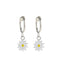 Sweet Daisy Stainless Steel Clip-On Hoop Earrings Unisex Fashion Jewelry