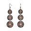 Bohemian Dripping Oil Round Long Earrings