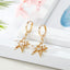 Mini Star Zircon Lightning Cross Hoop Earrings