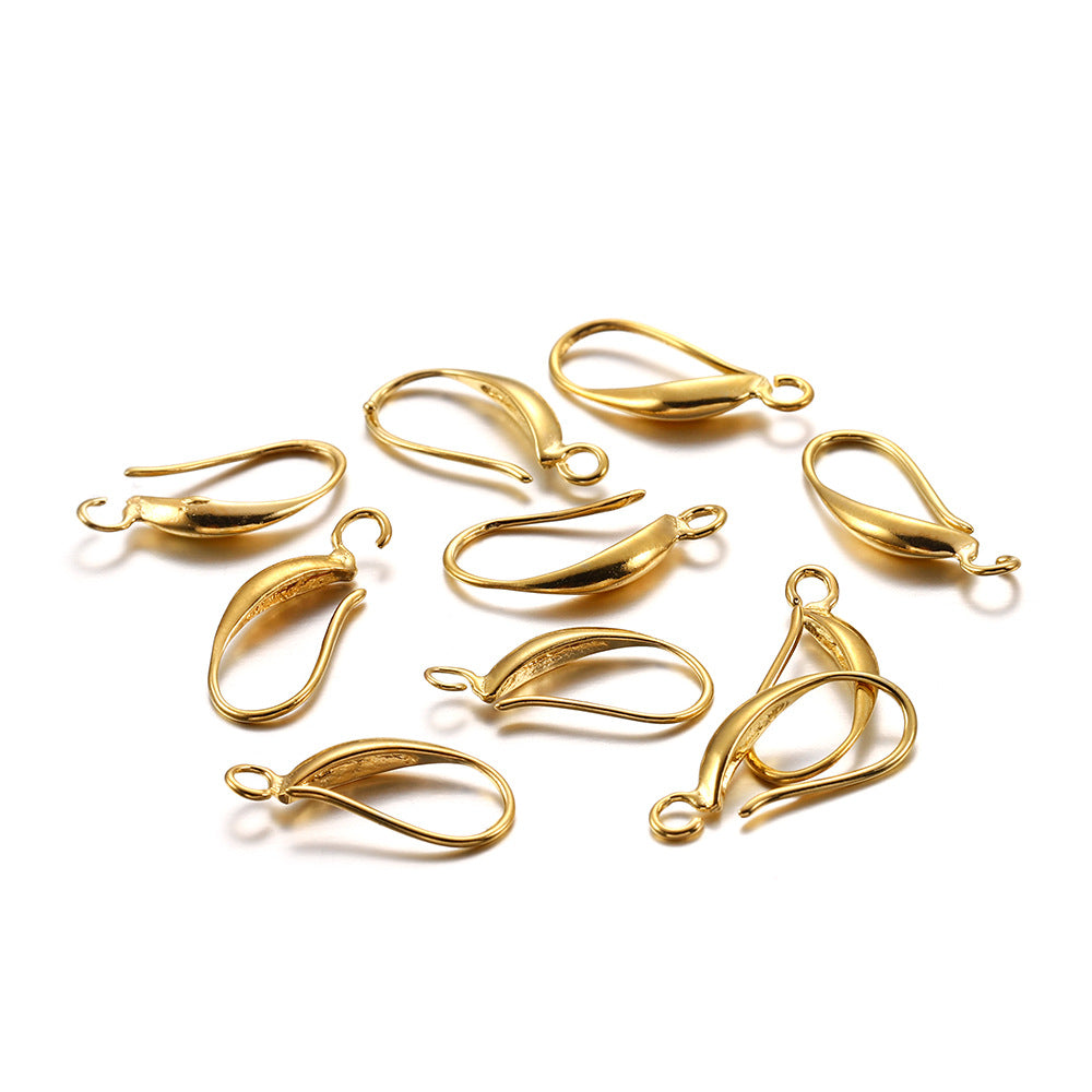 DIY Metal Smooth Ear Hook Clip - Semi-Finished Earring Accessories Wholesale