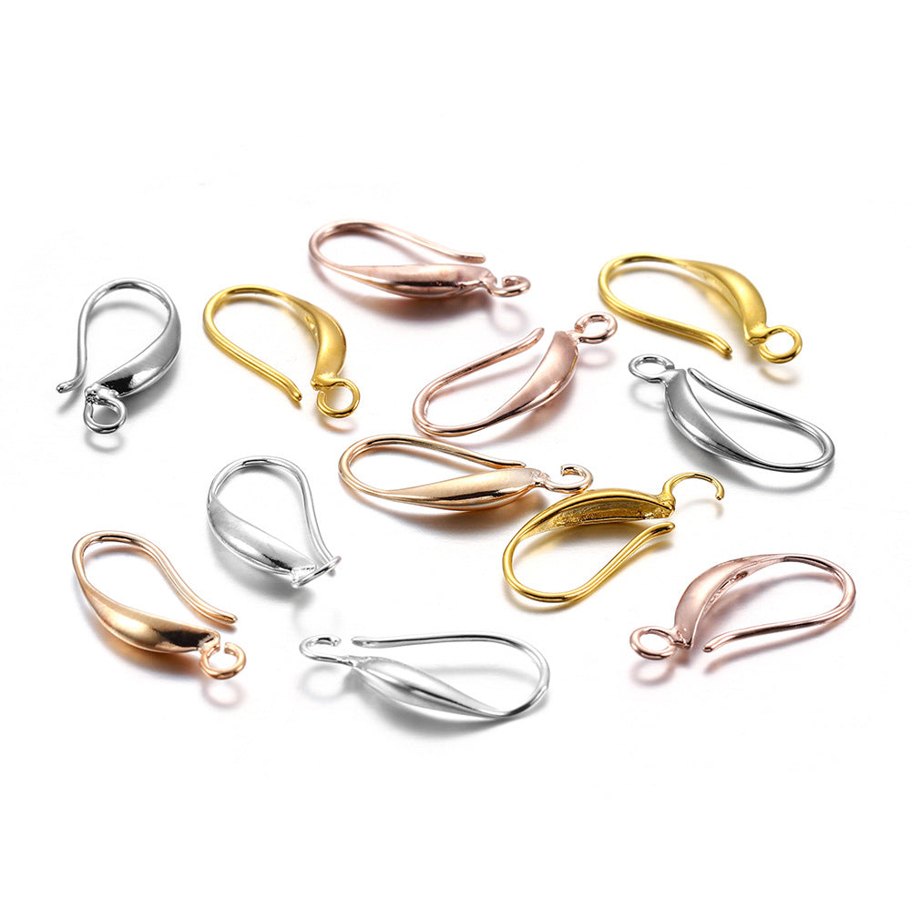 DIY Metal Smooth Ear Hook Clip - Semi-Finished Earring Accessories Wholesale